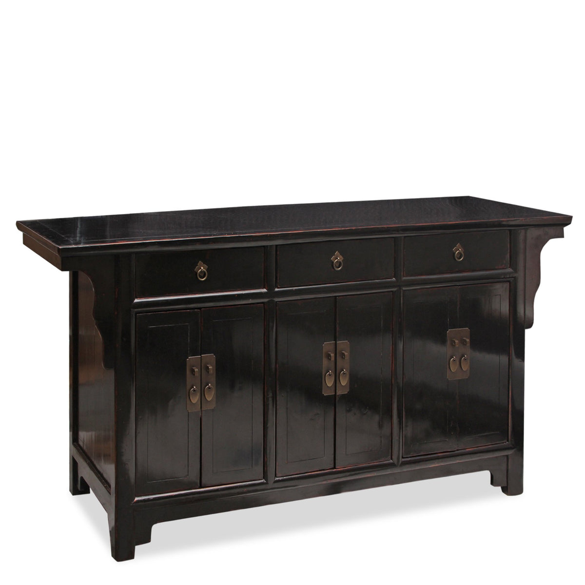 Antique Chinese Sideboard or Media Cabinet, C 1860 from Hobei, Northern China
