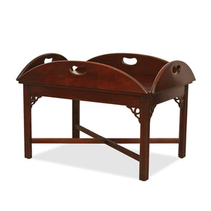 Antique Chippendale Style Mahogany Butler's Tray Coffee Table