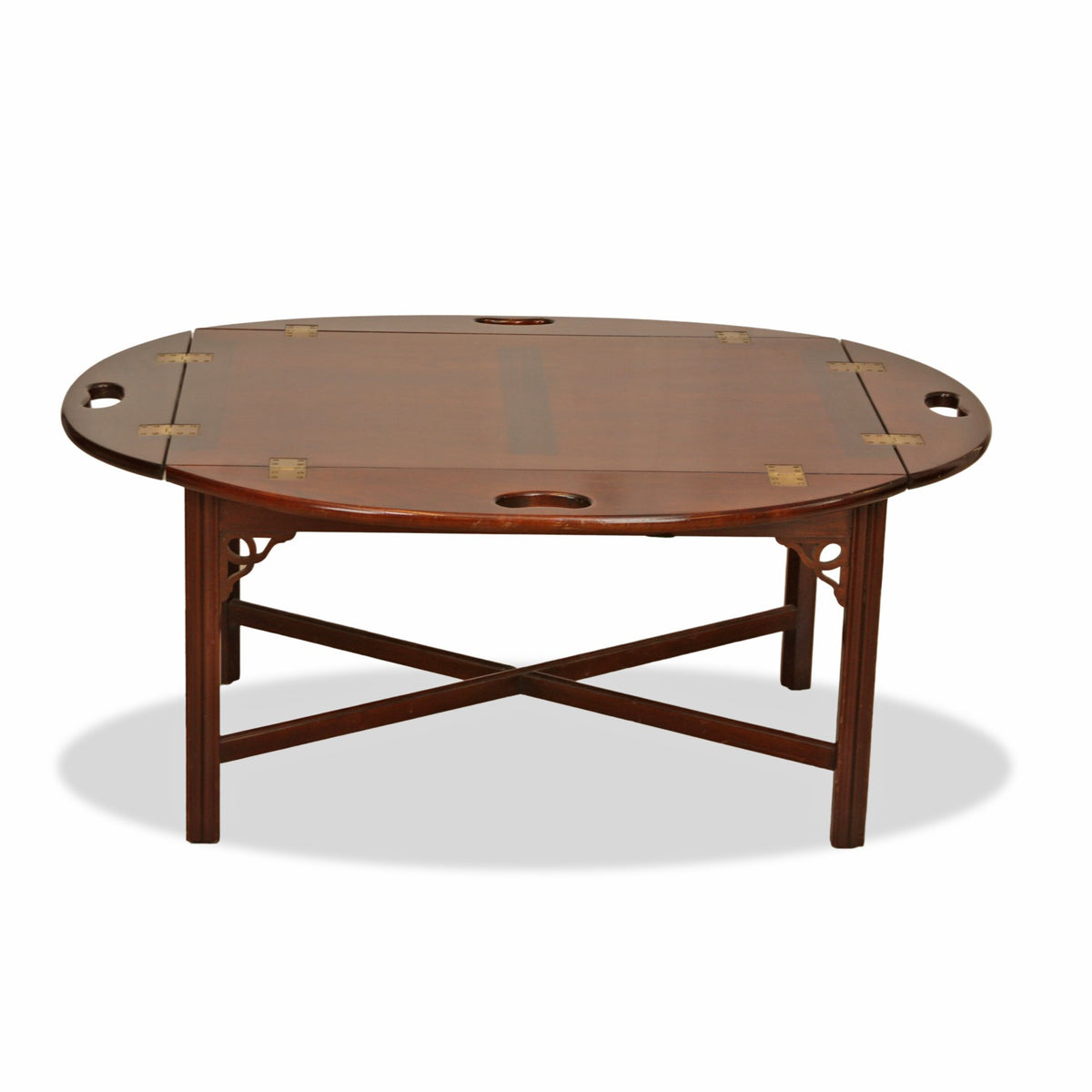 Antique Chippendale Style Mahogany Butler's Tray Coffee Table
