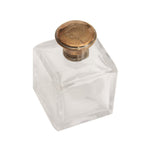 Antique Cut Glass Cologne  Bottle Silver Cap, Set of 4