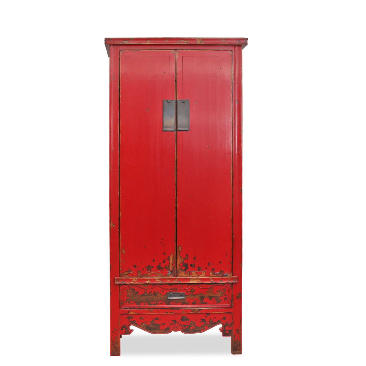 Antique Distressed Elmwood Chinese Ming Armoire