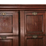 Antique Dutch Oak Locker Cabinet Post Office 1920s