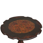 Antique Ebonised Leather Top Side Table