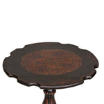 Antique Ebonised Leather Top Side Table