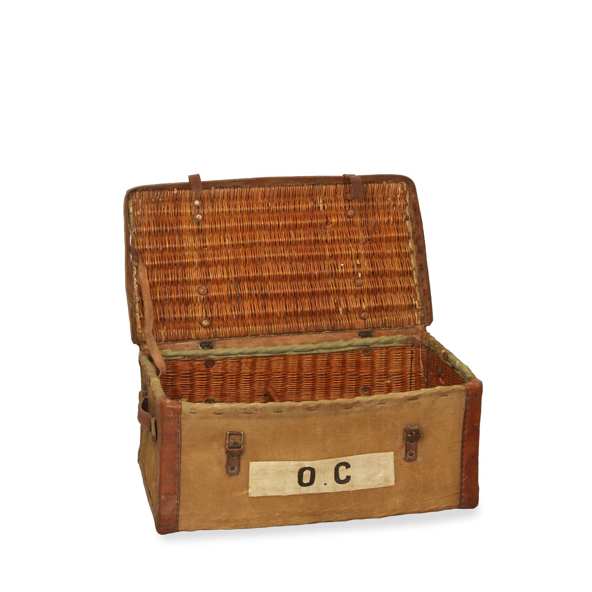 Antique English Wicker Trunk