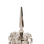 Antique French Lalique Style Crystal and Glass Girandole Lamps