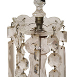 Antique French Lalique Style Crystal and Glass Girandole Lamps