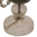 Antique French Lalique Style Crystal and Glass Girandole Lamps