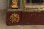 Antique French Louis XVI Hand Painted and Gilded Trumeau Versailles Mirror 19thC