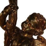 Antique French Marbletop Drinks Table With Brass Cherub Base