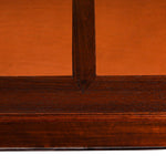 Antique French Writing Desk with Handcarved Spindle Legs and Leather Top