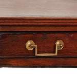 Antique French Writing Desk with Handcarved Spindle Legs and Leather Top