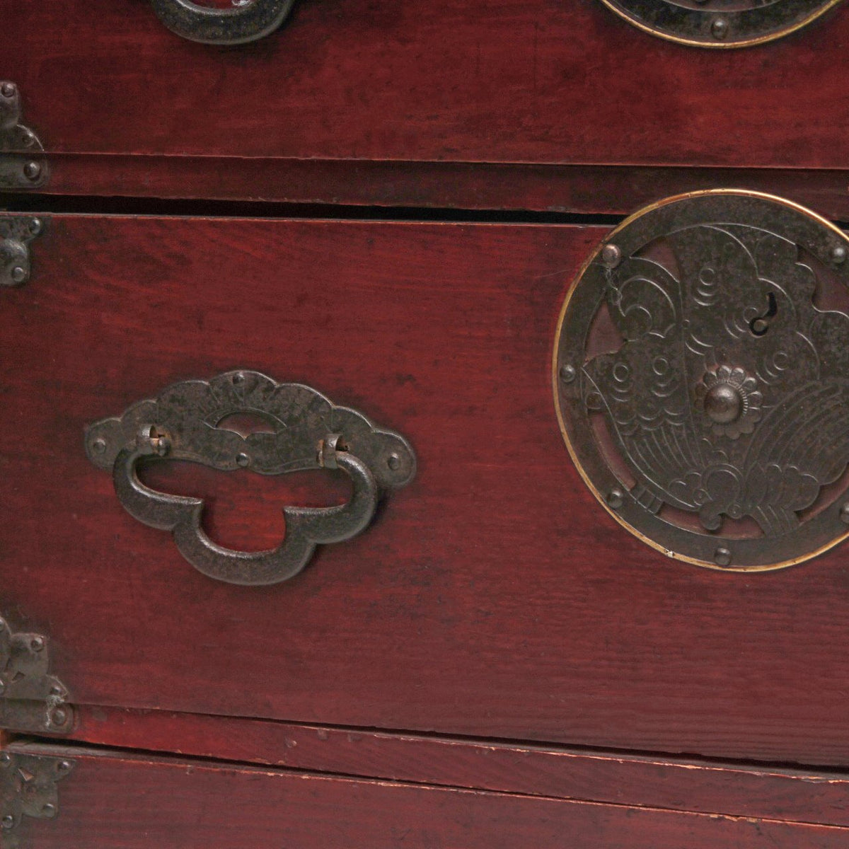 Antique Japanese Meiji Period in Sendai Isho-Dansu StyleTansu Clothing Chest, 19th C