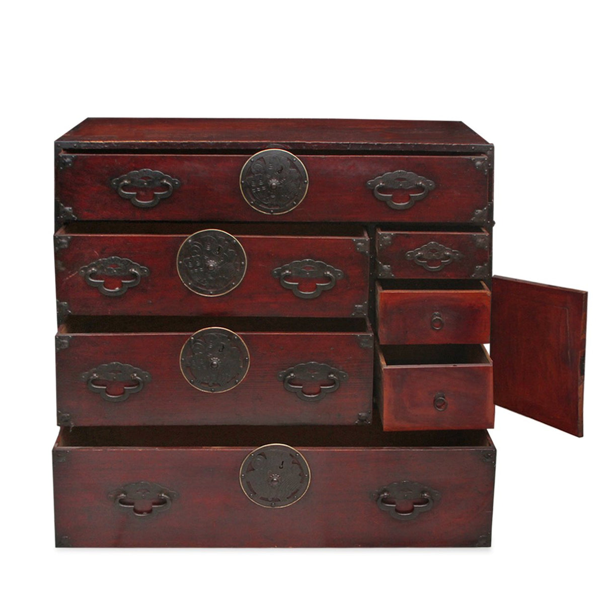 Antique Japanese Meiji Period in Sendai Isho-Dansu StyleTansu Clothing Chest, 19th C