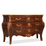 Antique Louis XV Style Dresser with Marquetry Inlay C1920s