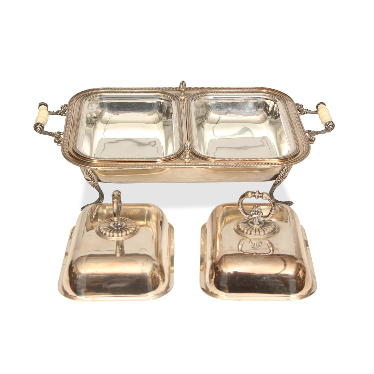 Antique Silver Plated Chafing Dish
