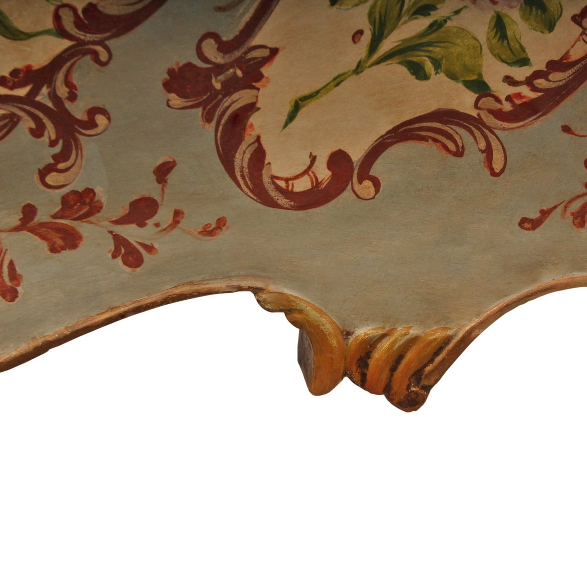 Antique Venetian Hand Painted King Size Headboard 19thC