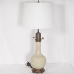 Antique French Maison Gagneau Crackle Porcelain Lamp
