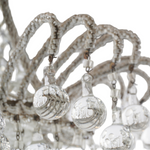 Antique Italian Micro Beaded and Glass Drops Chandelier, Circa 1920s