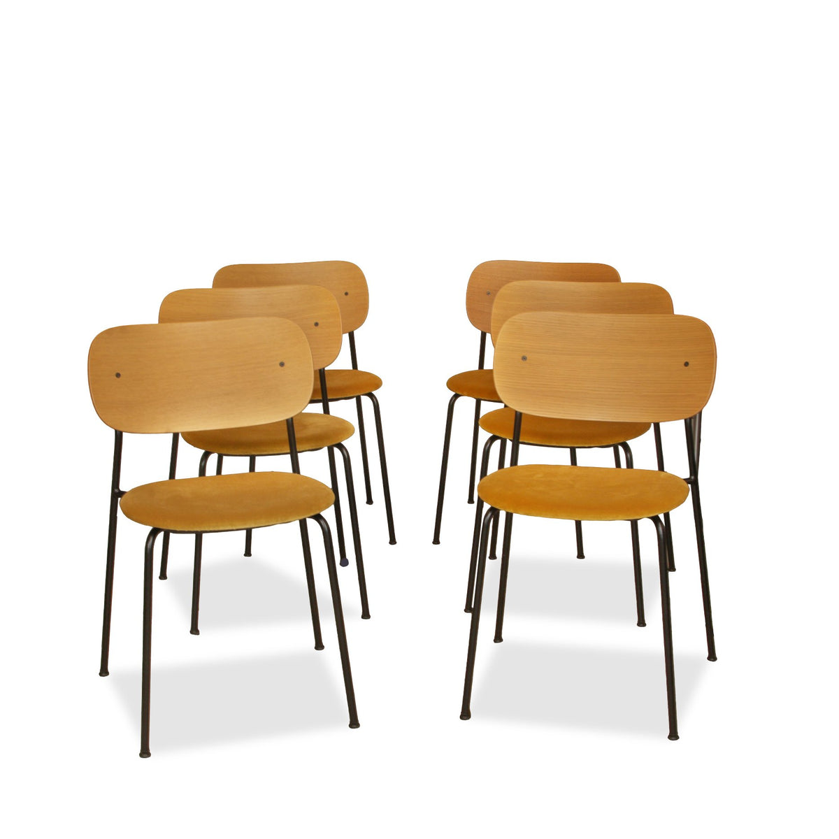 Audo Copenhagen Co Dining Stackable Chair Upholstered Seat  (formerly Menu), Set of 6
