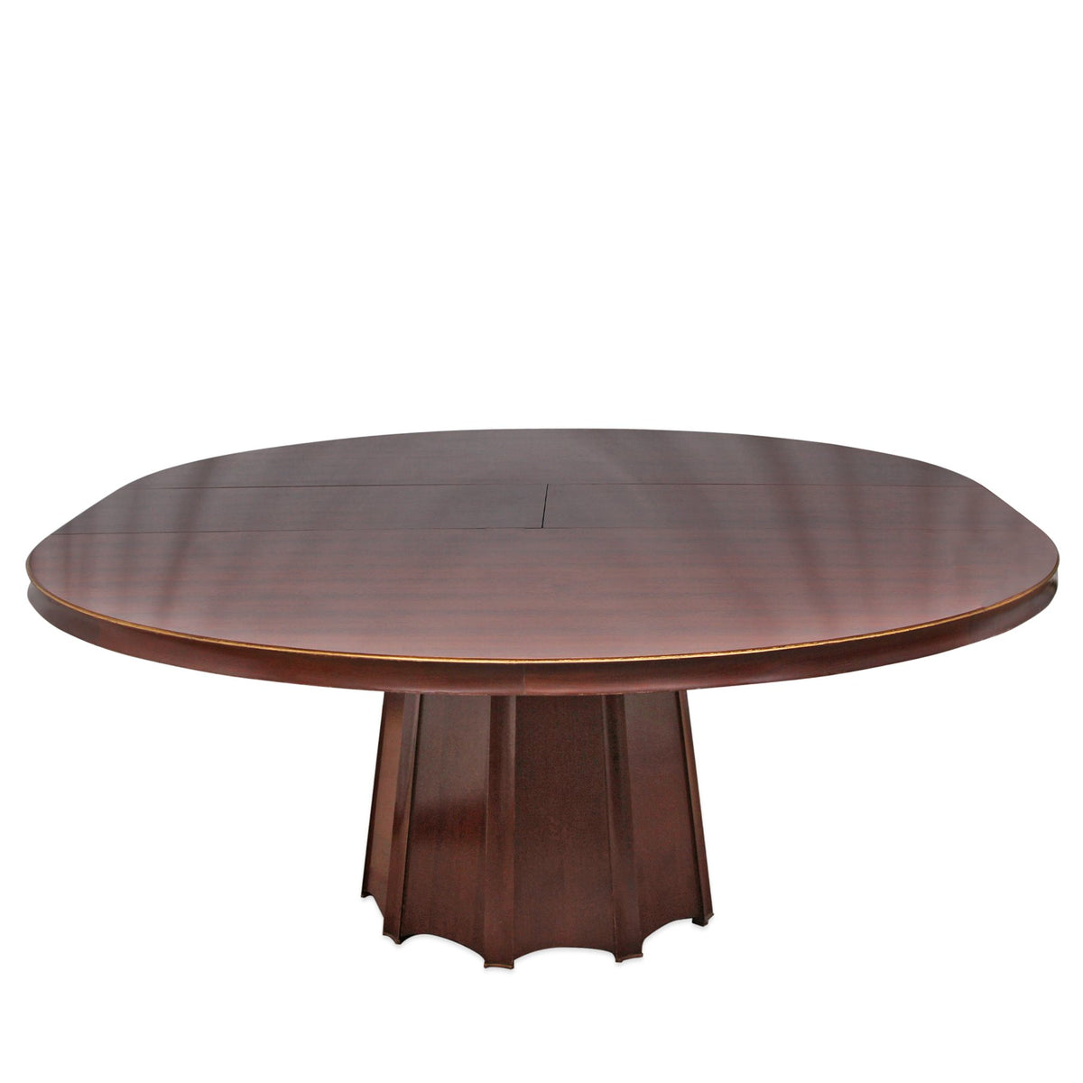Barbara Barry for Baker Encircle Dining Table with Leaves and Brass Details