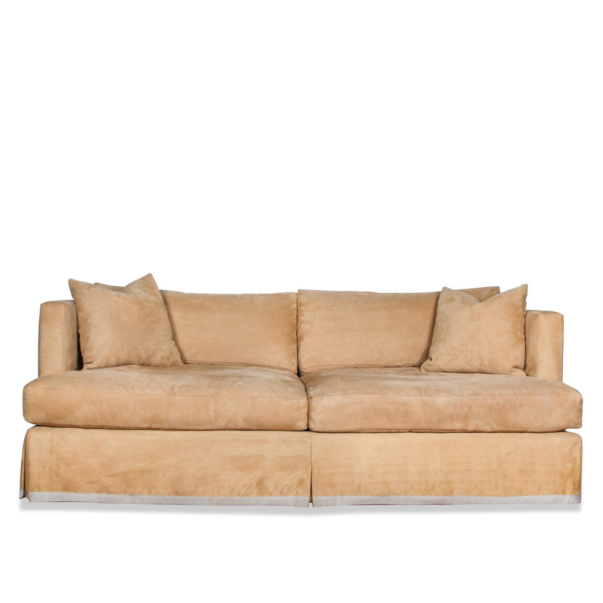 Barbara Barry "Short Porter" Custom Down-Filled Washable Suede Sofa