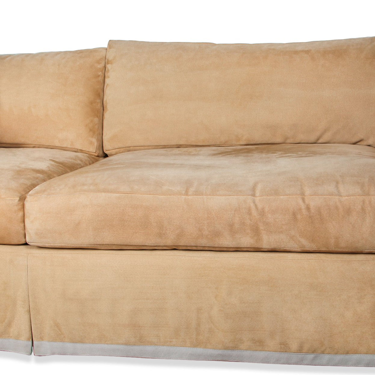 Barbara Barry "Short Porter" Custom Down-Filled Washable Suede Sofa