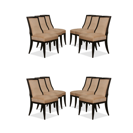 Barbara Barry for Baker Dining Chairs with Holly Hunt Mohair, Set of 12