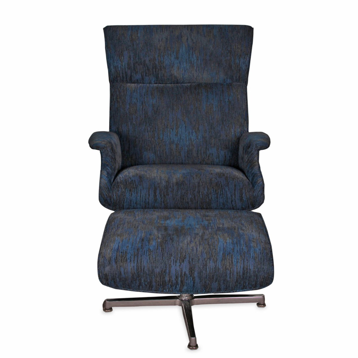 Beau Custom Swivel Chair with Ottoman from R&B