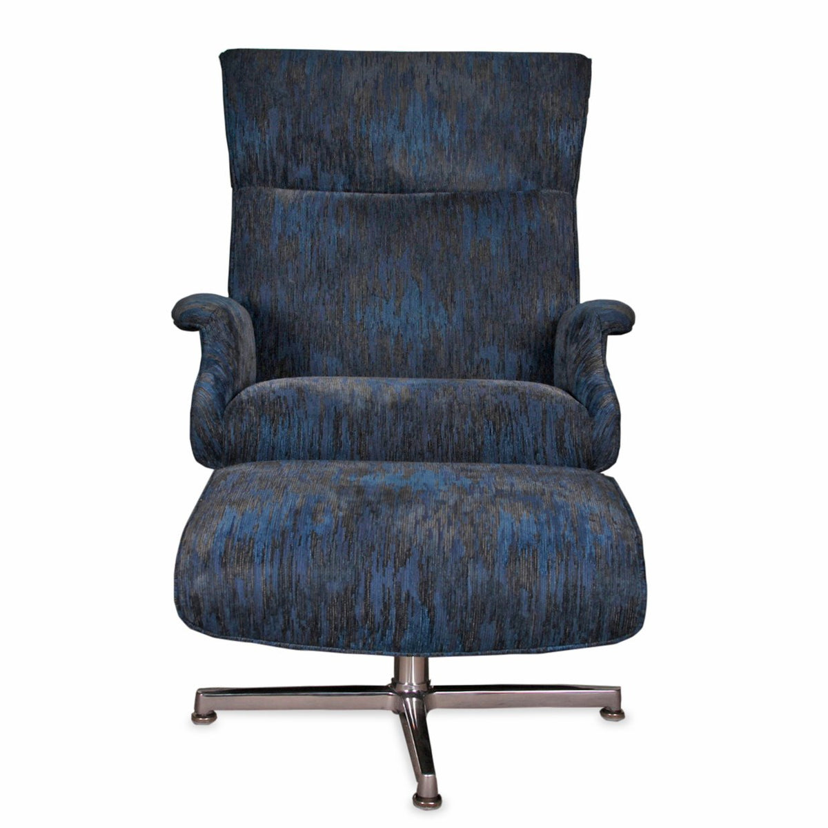 Beau Custom Swivel Chair with Ottoman from R&B