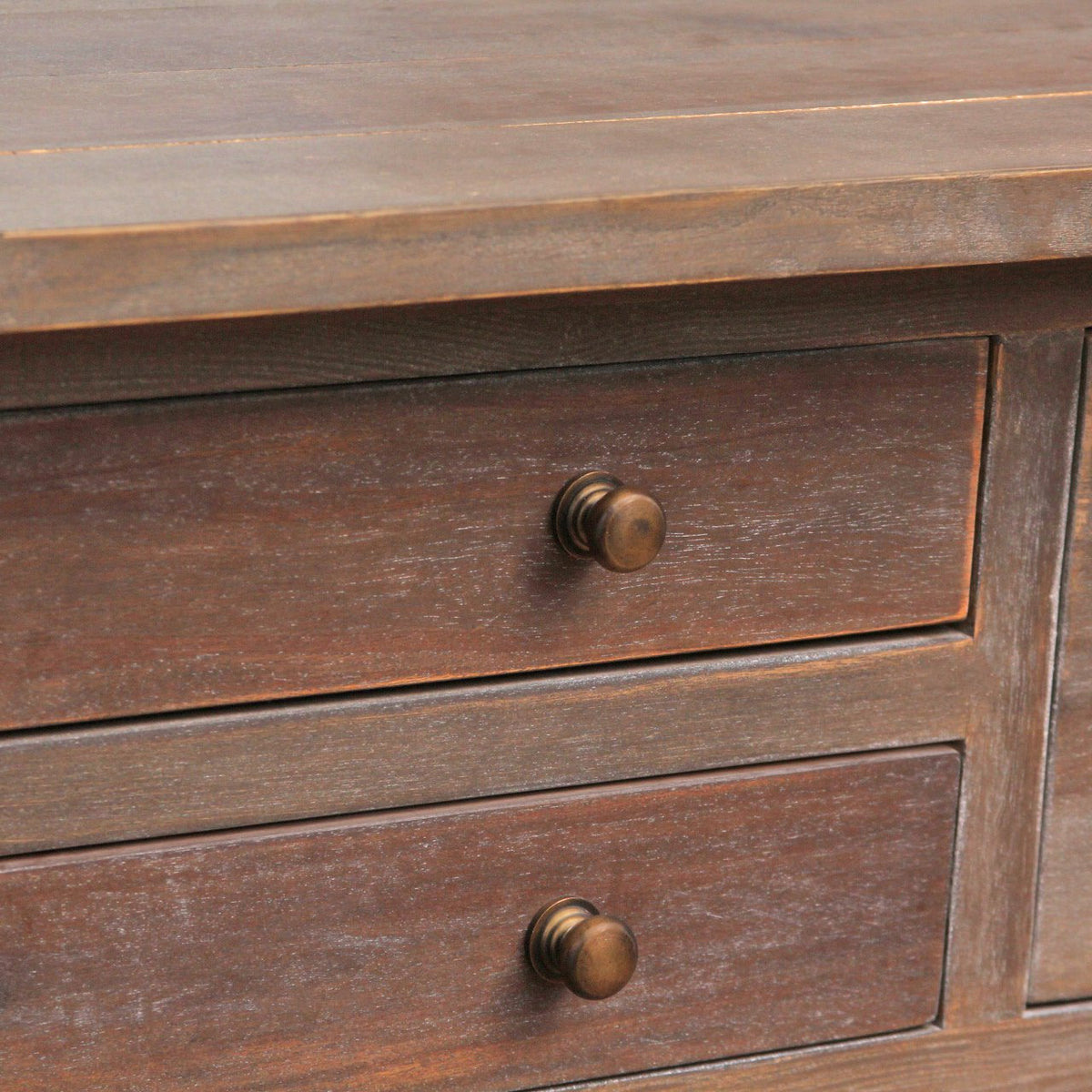 Belmont Oak 6 Drawer Console Table