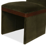 CB2 Rhodes Green Upholstered Velvet Dining Chairs, Set of 6