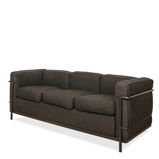 Cassina iMaestri Collection Le Corbusier Trois Places Sofa by Pierre Jeanneret, Charlotte Perriand
