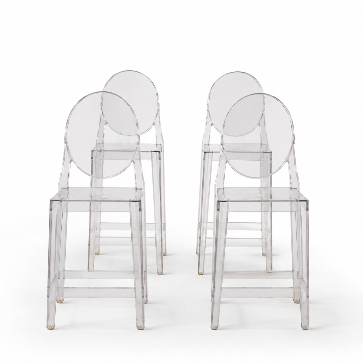 Kartell One More Stool by Philippe Starck, Set of 4