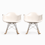 Eames Molded Plastic Armchair, Rocker Base from Herman Miller, Pair of