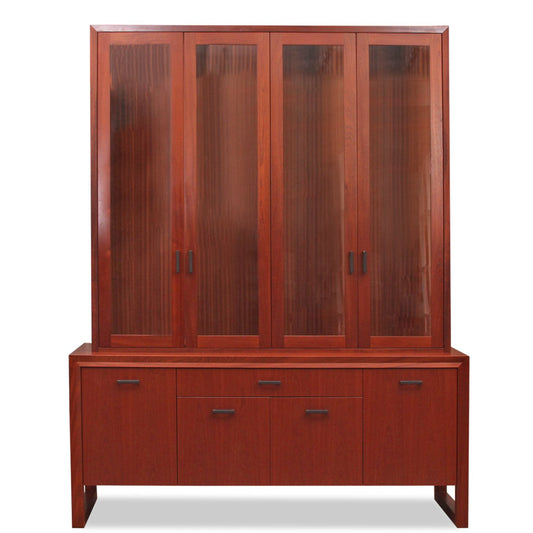 Contemporary Custom Buffet with Hutch Display Case