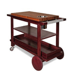 Contemporary Custom Made Bar Cart with Leather Handles