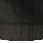 Contemporary Drum Occasional End Table with Tinted Glass Top