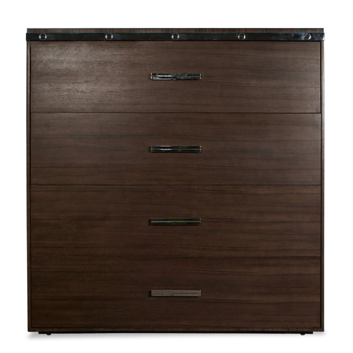 Contemporary Dresser with Silver Pulls