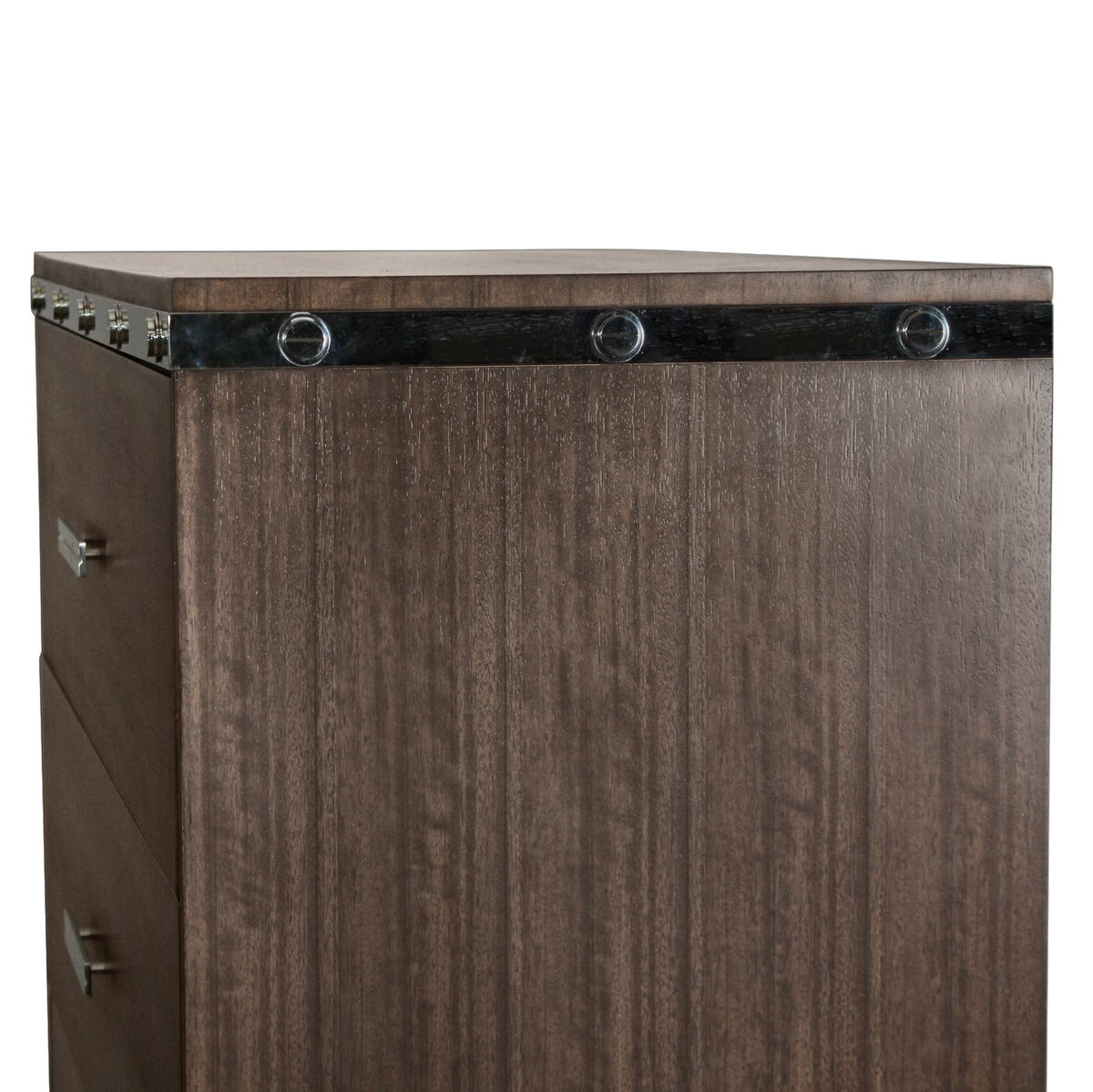 Contemporary Dresser with Silver Pulls