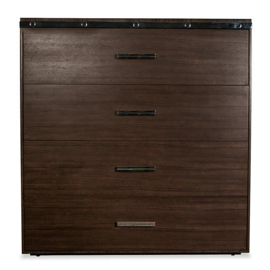 Contemporary Dresser with Silver Pulls