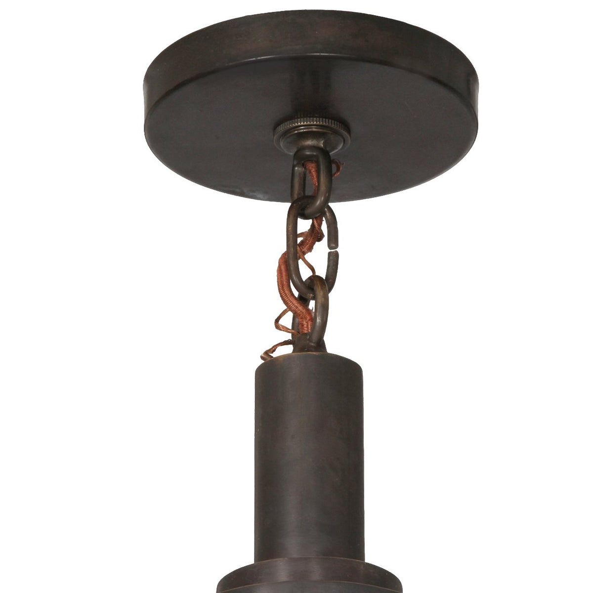 Contemporary Industrial Patinated Bronze  Pendant Light in the Style of Christian Liaigre