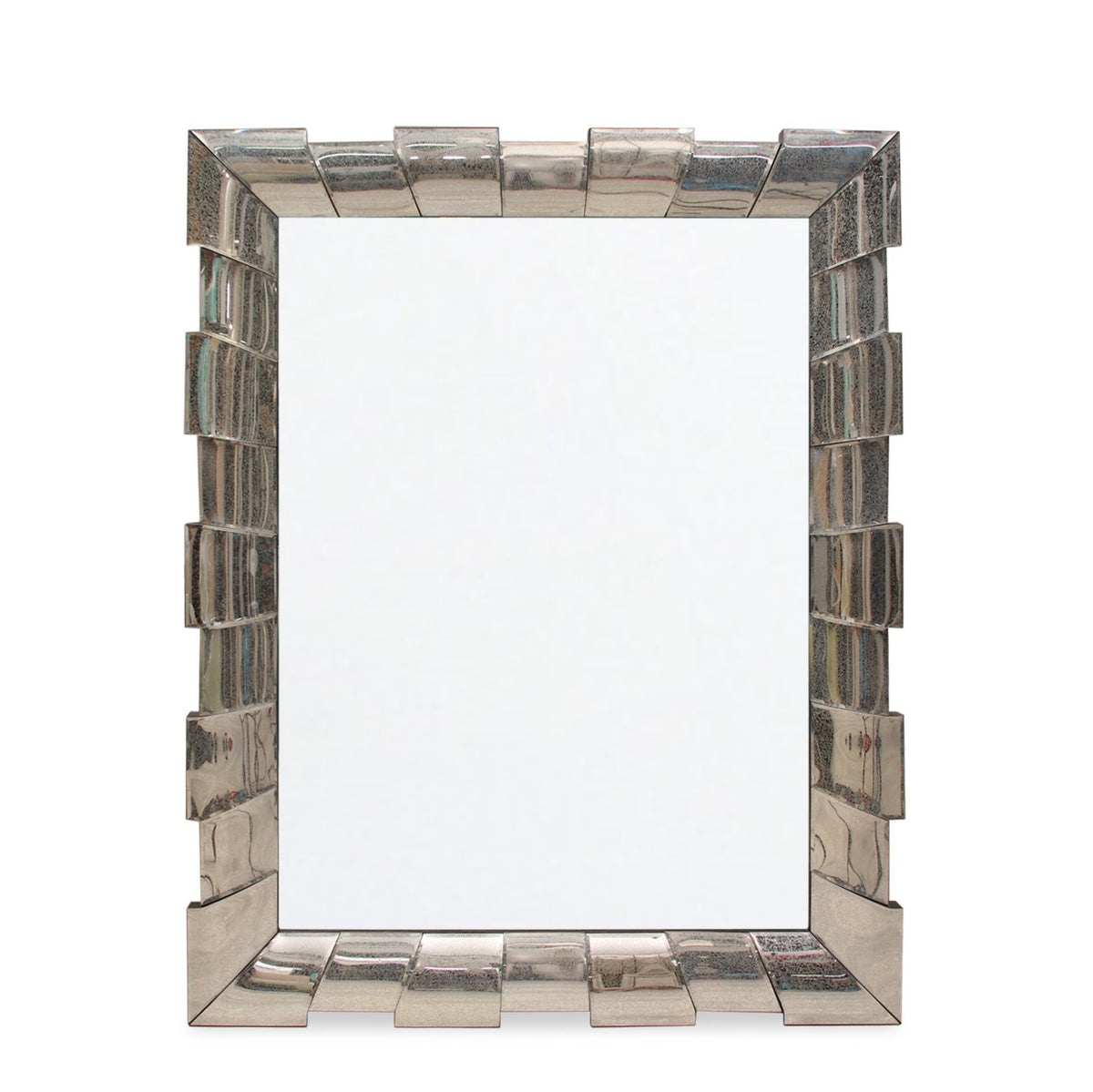 Contemporary Mirror with Antiqued Mirror Frame