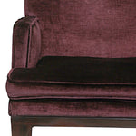Contemporary Mohair Plum Dining Chairs, Set of 10