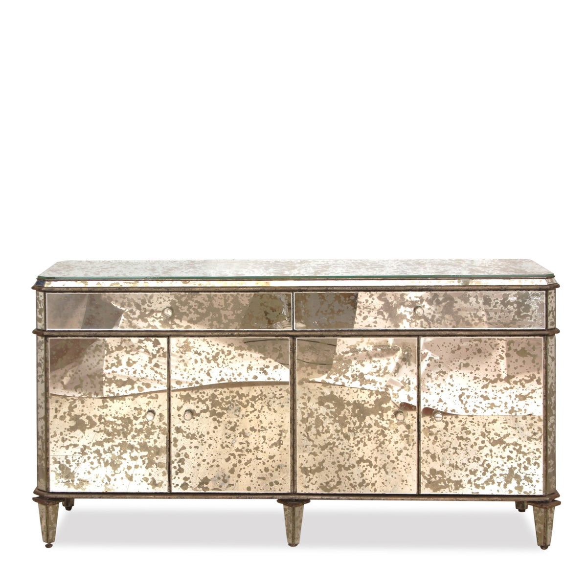 Currey and Company Antiqued Mirror Credenza