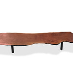 Custom 16.25 Feet Double Slab Claro Walnut with Cantilever Base Table - George Nakashima Inspired