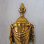 Luminaire d'Art French Empire Louis XVI Style Double Arm Cast Brass Sconces, Pair of