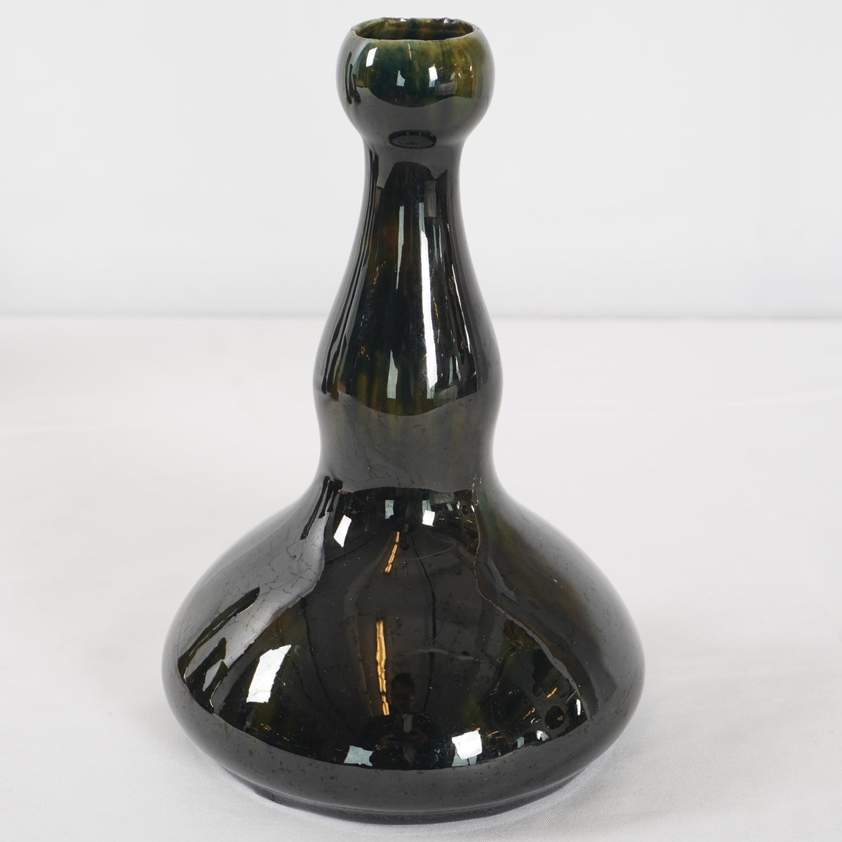 Vintage McCoy Drip Glaze Black Onyx Art Pottery Collection, Set of 4