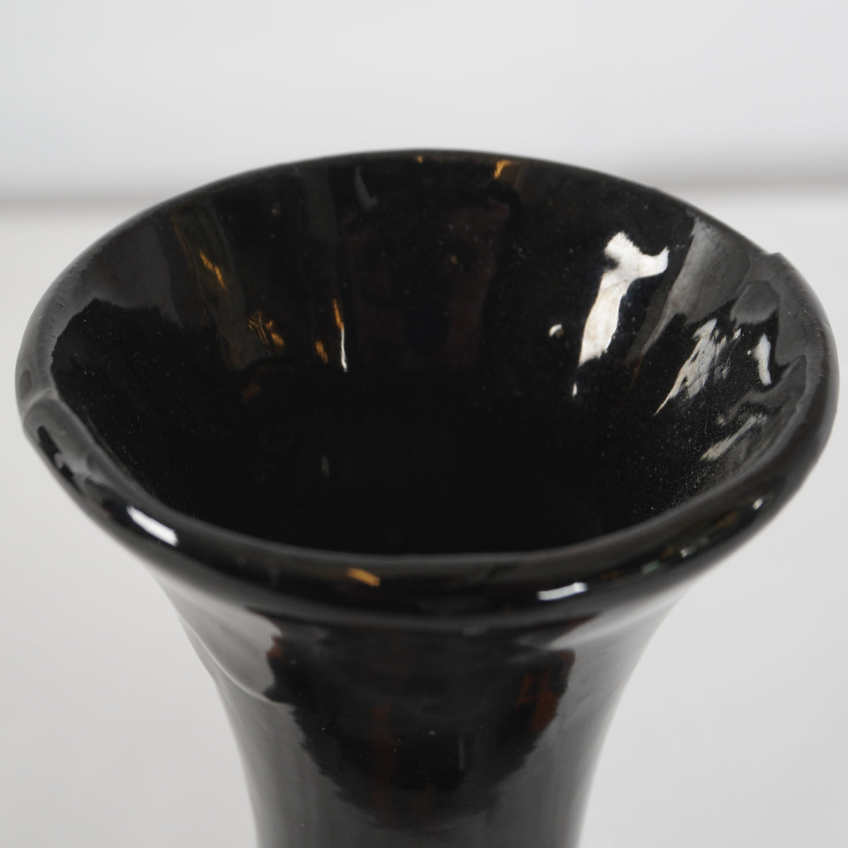 Vintage McCoy Drip Glaze Black Onyx Art Pottery Collection, Set of 4
