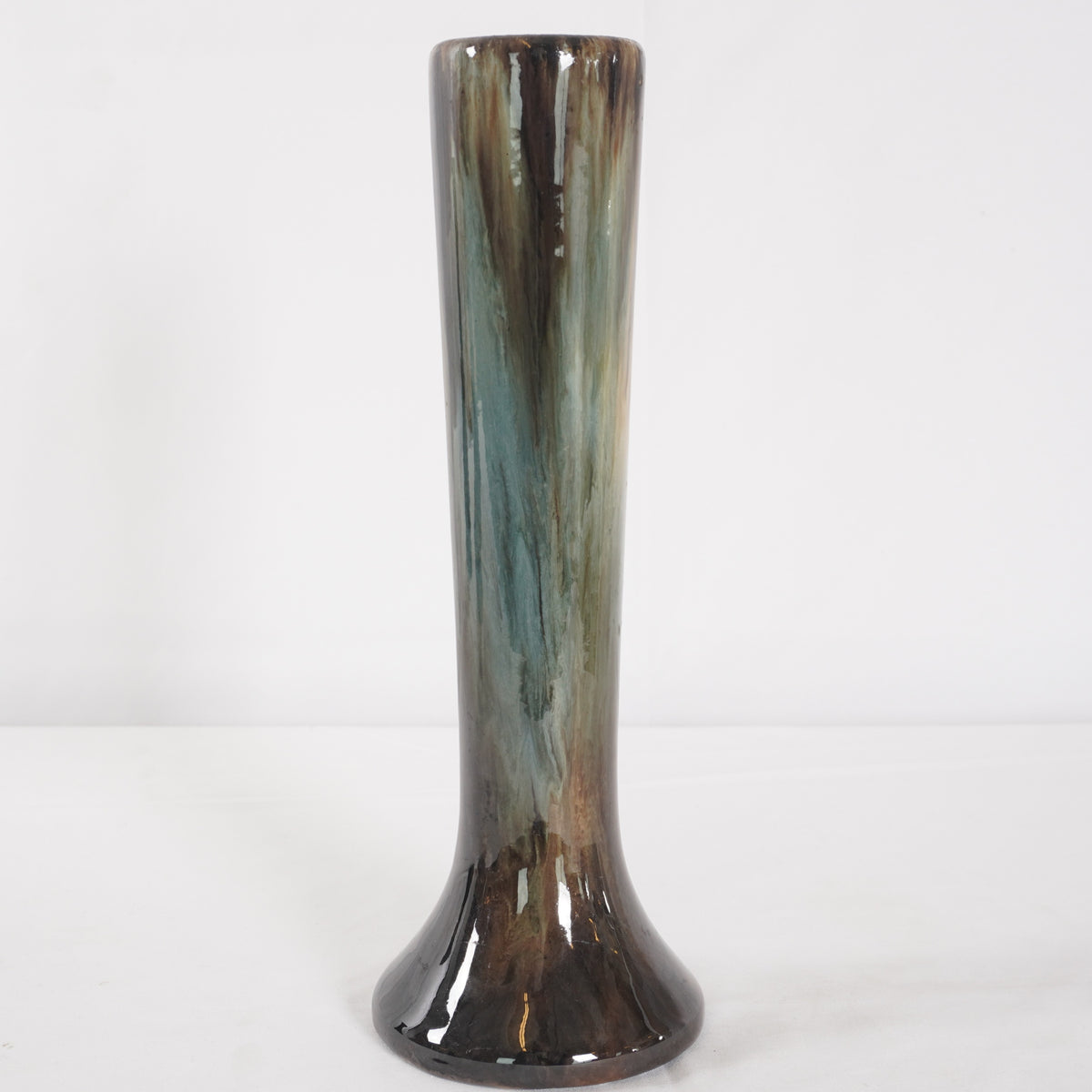 Vintage McCoy Drip Glaze Black Onyx Art Pottery Collection, Set of 4
